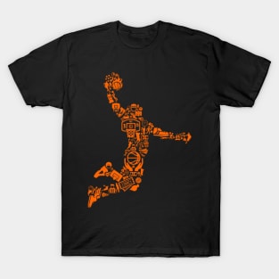 Basketball graphic collage T-Shirt